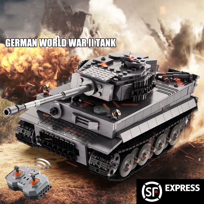 Đồ Chơi Lắp Ráp Kiểu Lego Mô Hình Xe Tăng Điều Khiển Từ Xa TIGER TANK Army C61071RC Với 925 Mảnh Ghép