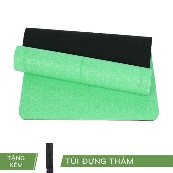 Thảm Tập Yoga Relax PU Cao Su Định tuyến Cao Cấp Kèm Túi Đựng