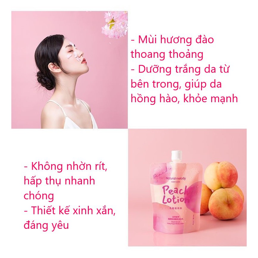 Sữa dưỡng thể Natural Melody Peach Lotion chiết xuất quả đào 250g (NM85)