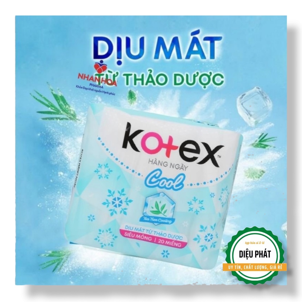 ⚡️ Băng Vệ Sinh Hàng Ngày Kotex Cool Siêu Mỏng 20 Miếng