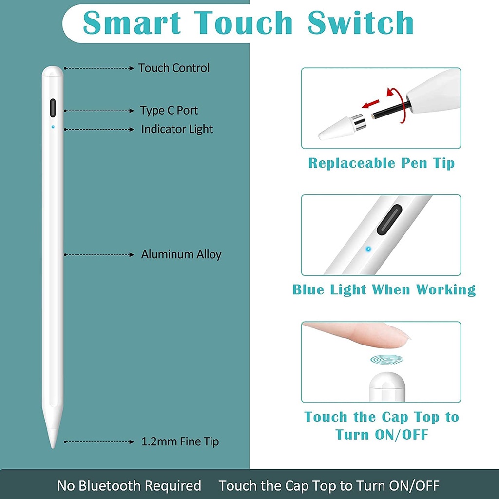 Bút cảm ứng Anysoso thiết kế có nam châm phổ biến cho Ipad