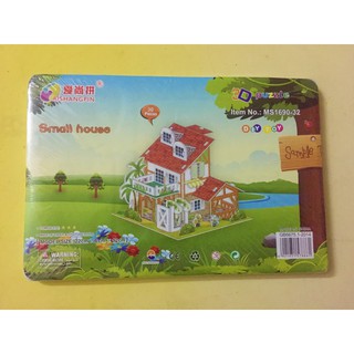 Mô hình xếp hình 3D bằng giấy xốp nhà nhỏ xinh