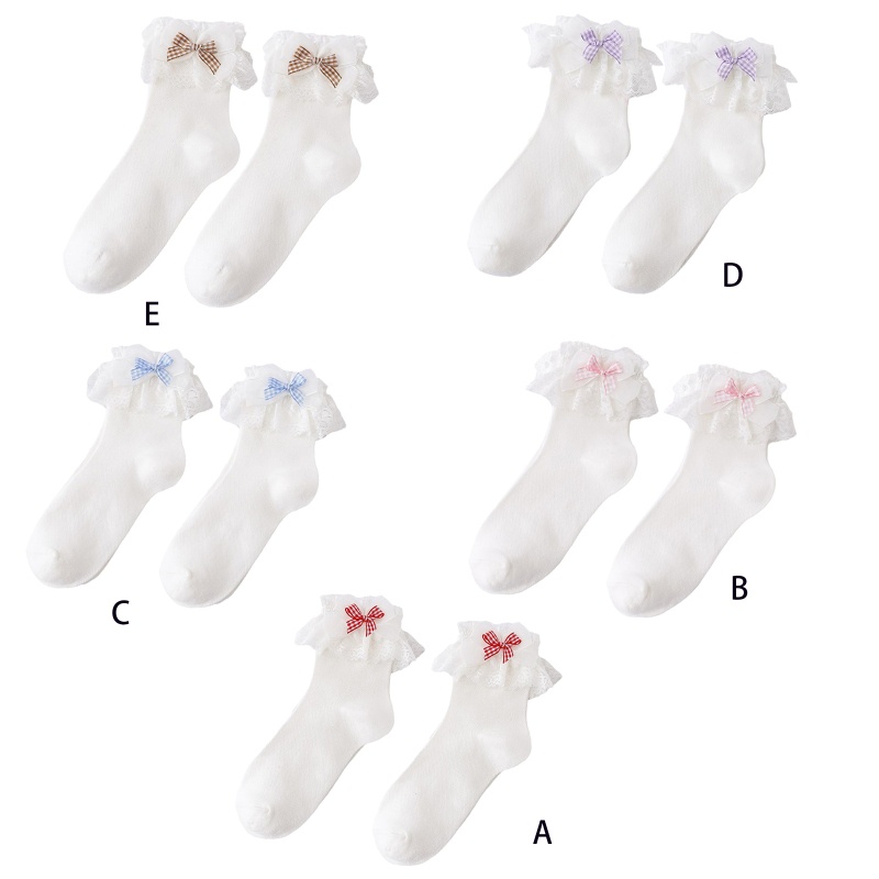 Đôi Vớ Cotton Phối Ren Và Ruy Băng Dành Cho Nữ Hóa Trang Nhân Vật Anime Lolita