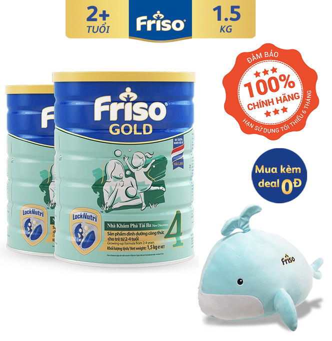 Combo 2 Lon Sữa Bột Friso Gold 4 (1500G/Lon)