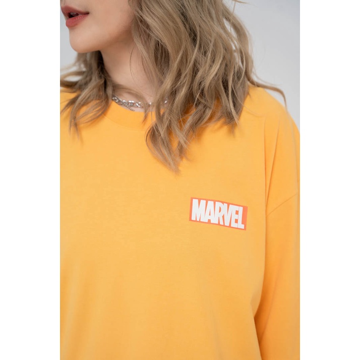 Áo Thun BOO Unisex Dáng Oversized Cotton Cao Cấp In Graphic Marvel BZL