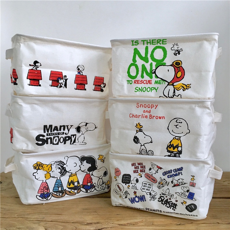 Giỏ Đựng Đồ Bằng Vải Chống Nước In Hình Hoạt Hình Có Thể Gấp Gọn Tiện Dụng