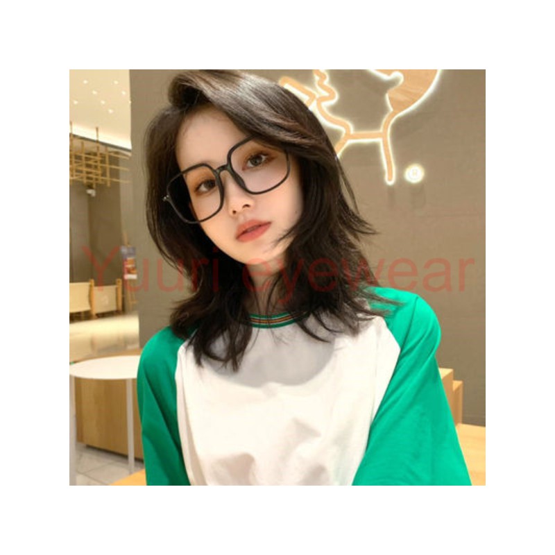 Gọng kính nhựa dẻo form vuông cá tính  thanh mảnh dễ phối - lắp mắt cận theo yêu cầu mã G101064