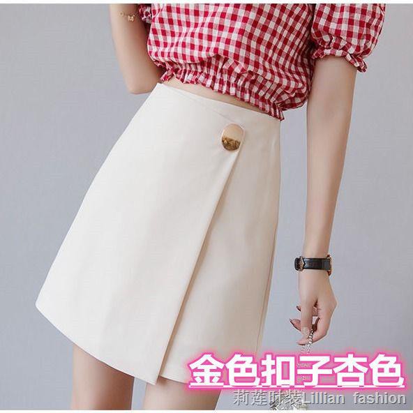 ♚☜◇Mùa xuân mới của 2021 Xia Chaohuo Váy chữ A, túi cạp cao, ôm mông, loại mỏng, ngắn, phù hợp với hông và đùi. MM