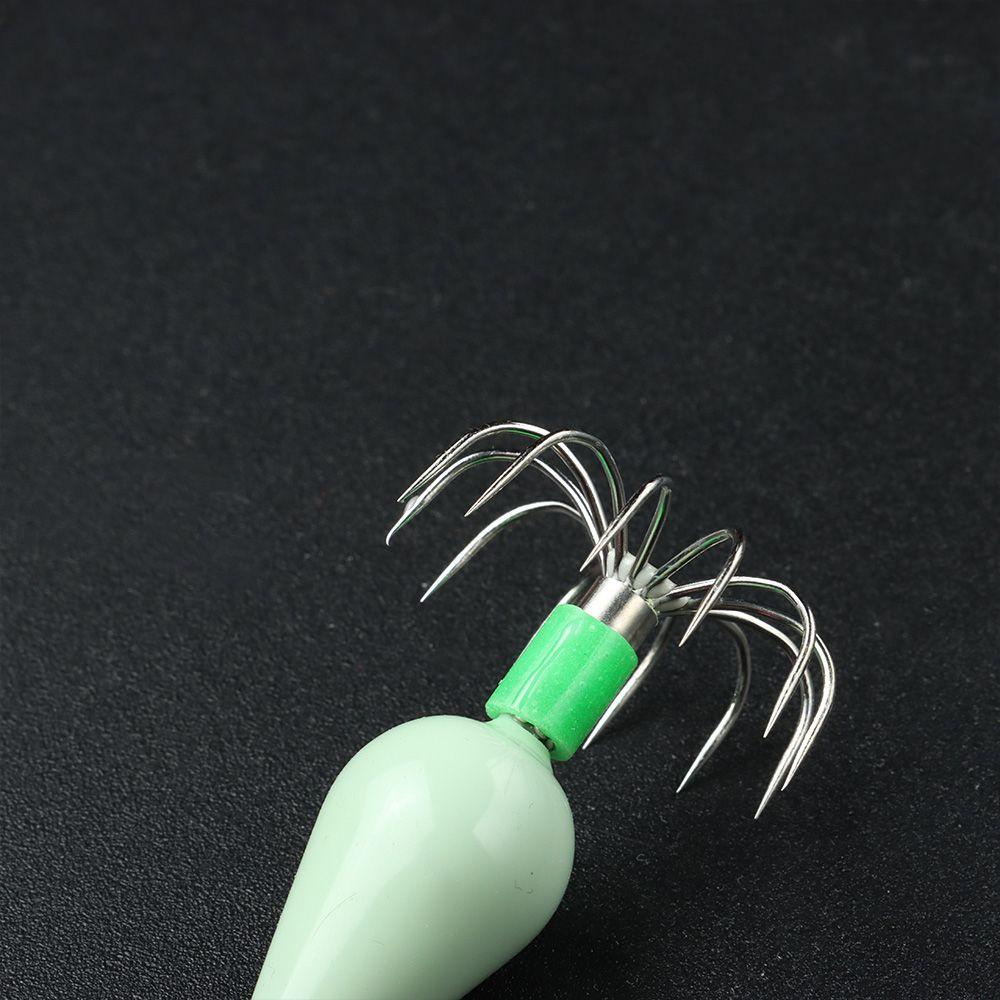 MUVAKO Mồi Câu Cá Hình Mực 12 Lưỡi Cần Câu