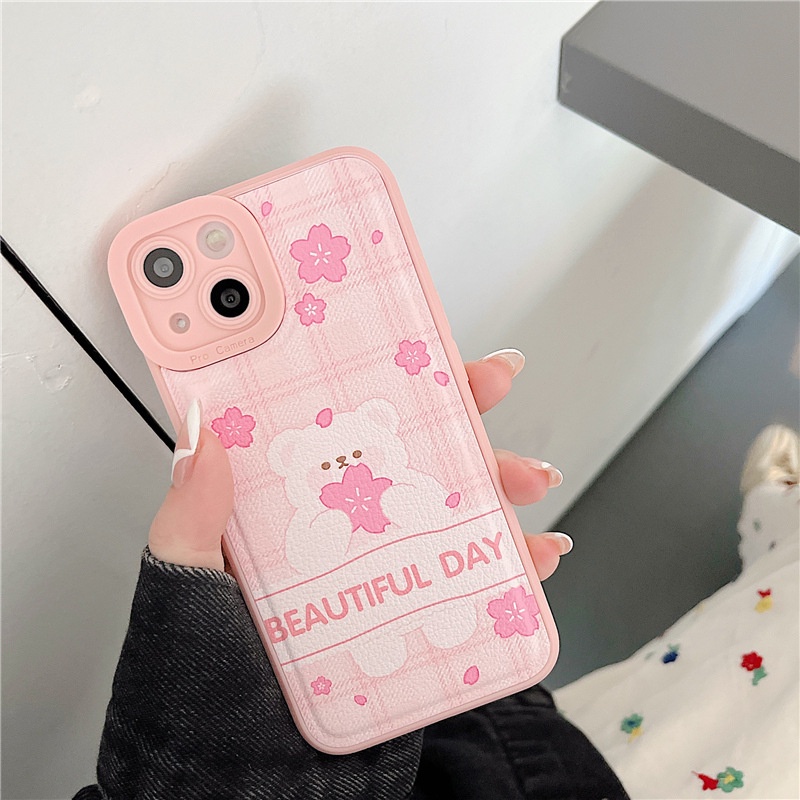Ốp lưng iphone Ốp lưng iphone LineBear trong cạnh vuông 6/6plus/6s/6splus/7/7plus/8/8plus/x/xr/14pro/11/12/13/pro/max/plus/promax Dinuo case