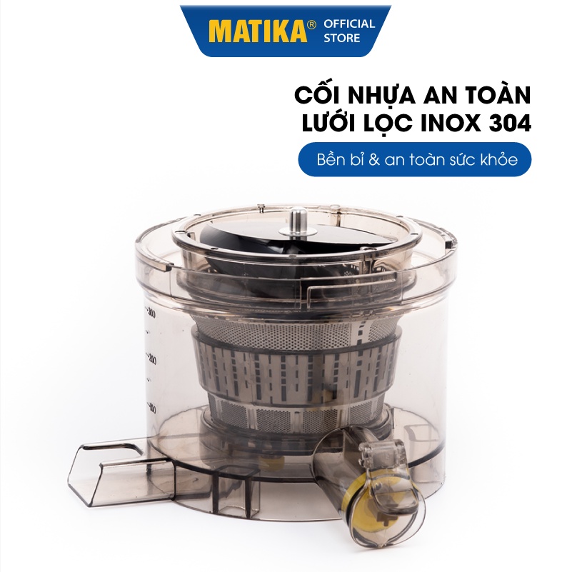 [Mã BMBAU300 giảm 10% đơn 499K] Máy Ép Chậm MATIKA 0.5L 150W MTK3235