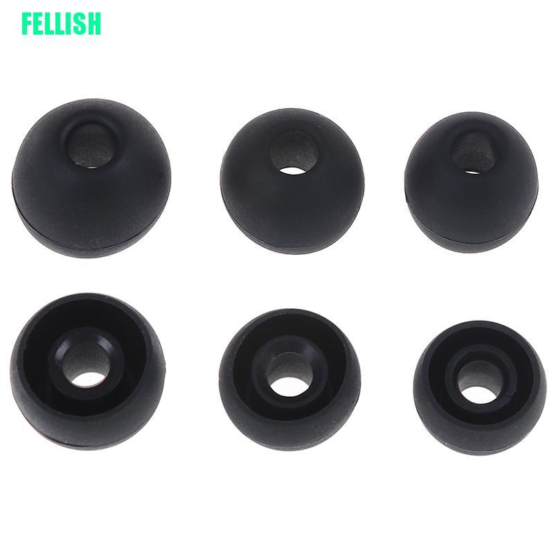 Set 6 Cặp Nút Bọc Tai Nghe Nhét Tai Chất Liệu Silicon Màu Trắng / Đen Size L / M / S Tiện Dụng