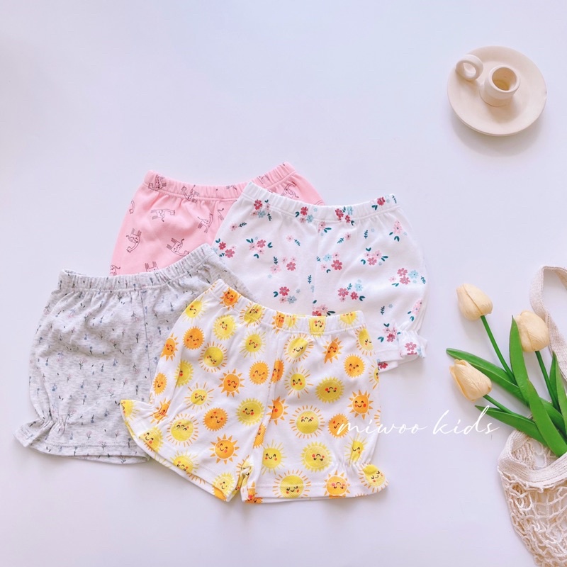 Bộ hai dây cánh tiên vải cotton bozip miwoo kids bảng màu 2 cho bé gái