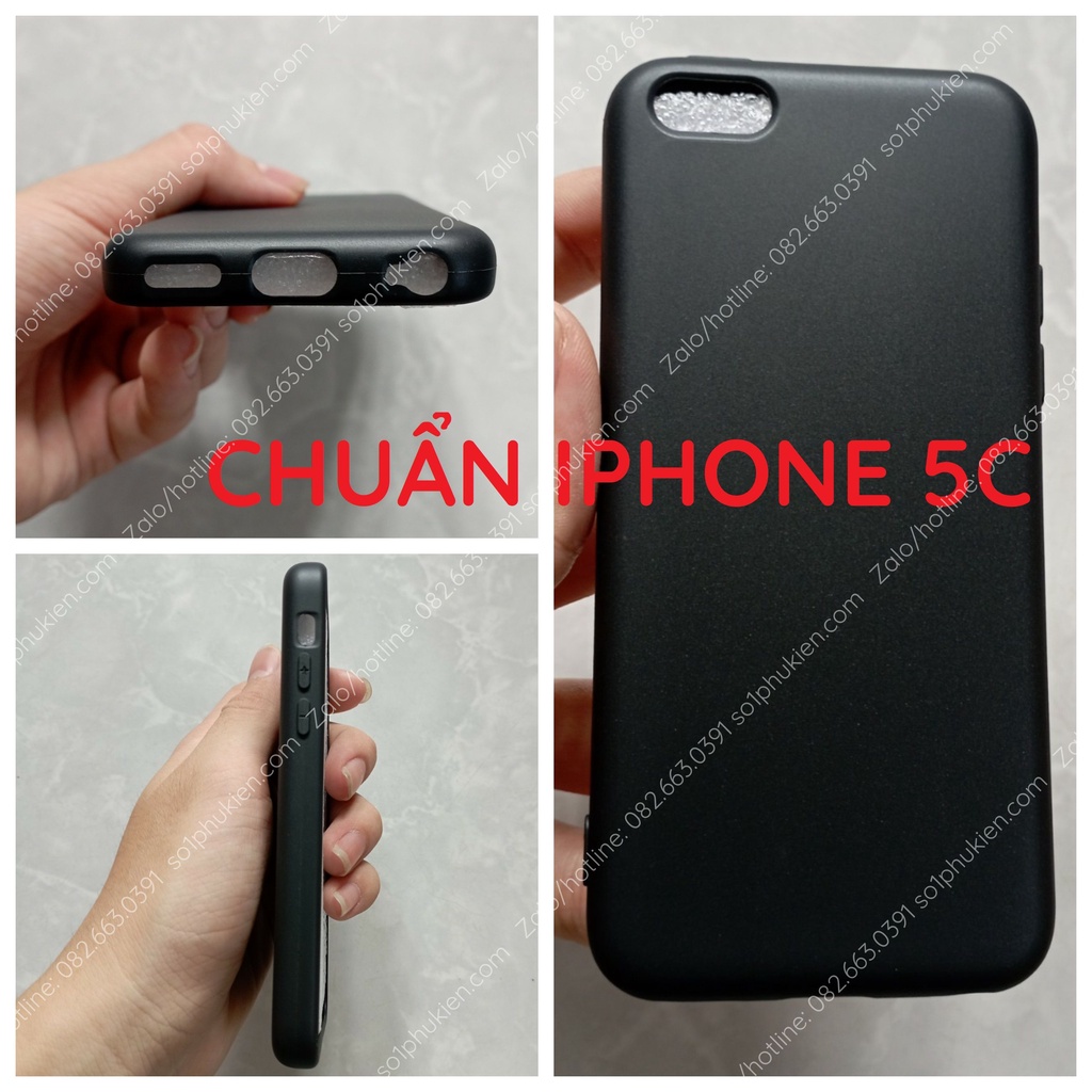 Ốp lưng Iphone 5C dẻo đen trơn TPU bền đẹp