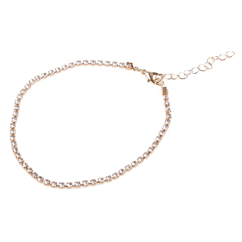 San * Lắc Chân Một Hàng Đính Đá Kim Cương Toàn Diện Hợp Thời Trang Phong Cách Âu Mỹ