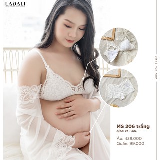 Bộ Đồ Lót Bầu Cho Con Bú Sau Sinh S206 Trắng