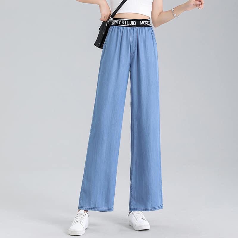 Quần Jeans giấy Demi ổng suông Big size