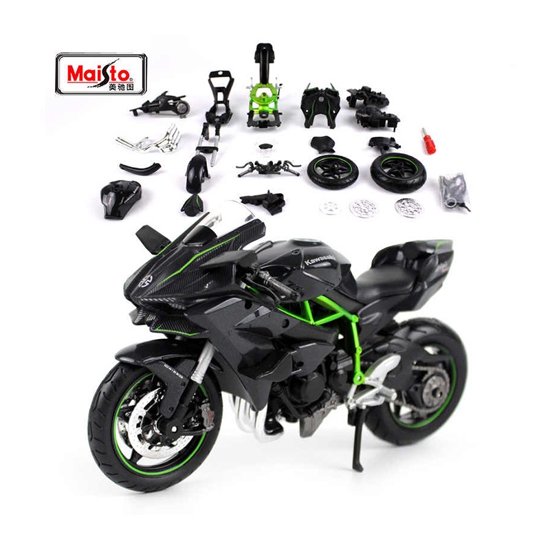 Đồ Chơi MAISTO Xe Mô Tô Lắp Ráp Kawasaki Ninja H2TM R Tỉ Lệ 1:12 39198/MT39051AL