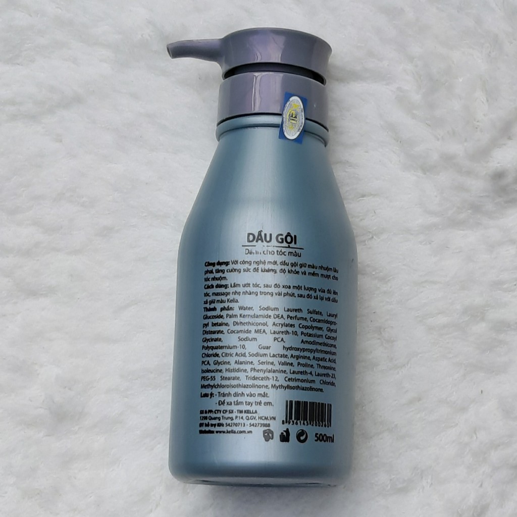 Combo Dầu Gội + Xã Kella Dành Cho Tóc Màu giữ màu Nhuộm lâu phai (500ml)