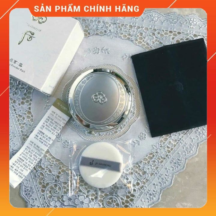 Phấn Phủ Whoo Trắng Whitening Pact Siêu Mịn Dưỡng Trắng Chống nắng Kiềm Dầu SPF45,PA+++ 13g