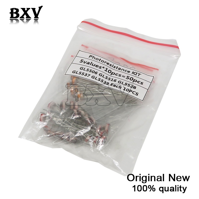 Bộ 50 (5value * 10 CÁI) LDR Photoresistor diy cho GL5506 GL5516 GL5528 GL5537 GL5539