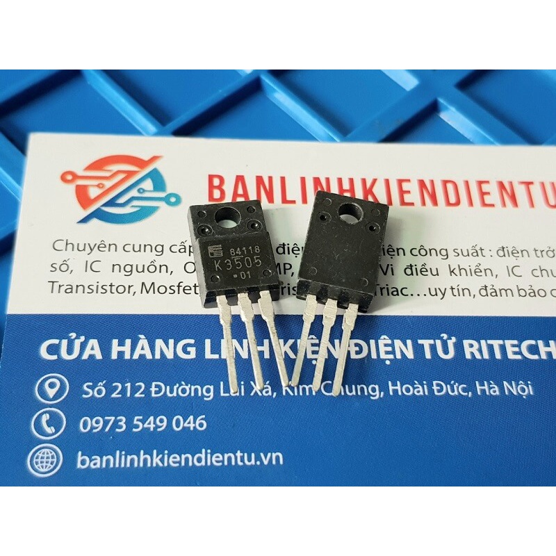 [Combo 3 chiếc] K3505 2SK3505 Mosfet kênh N 14A 500V TO-220