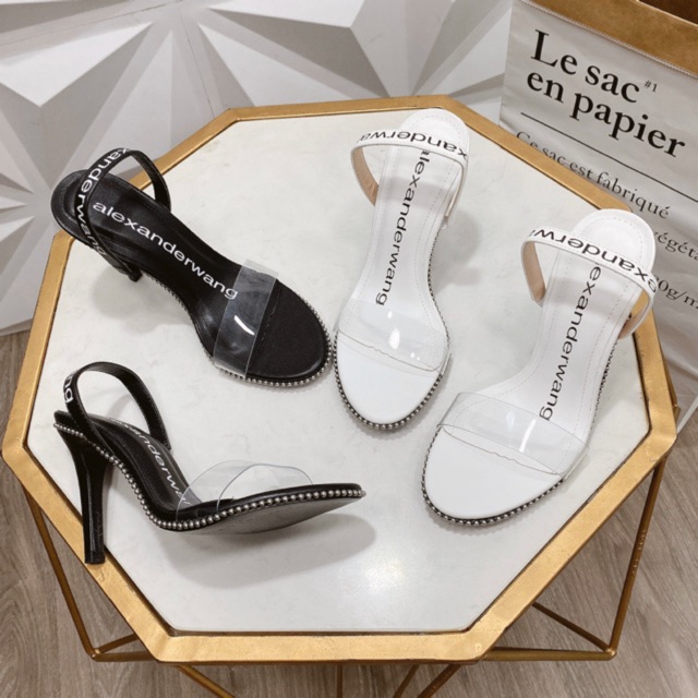 <3 Sale Hot | Trợ Giá | Sandal alexander wang mica trong quai ngang gót nhọn fullbox .  . * . HOT : 