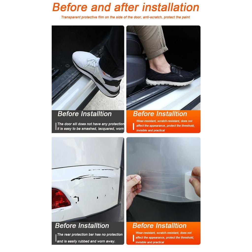3M Nano Car Stickers Auto Interior Protection Stickers Side Door Protection Films Car Door Sill Full Body Vinyl Stickers Accessories