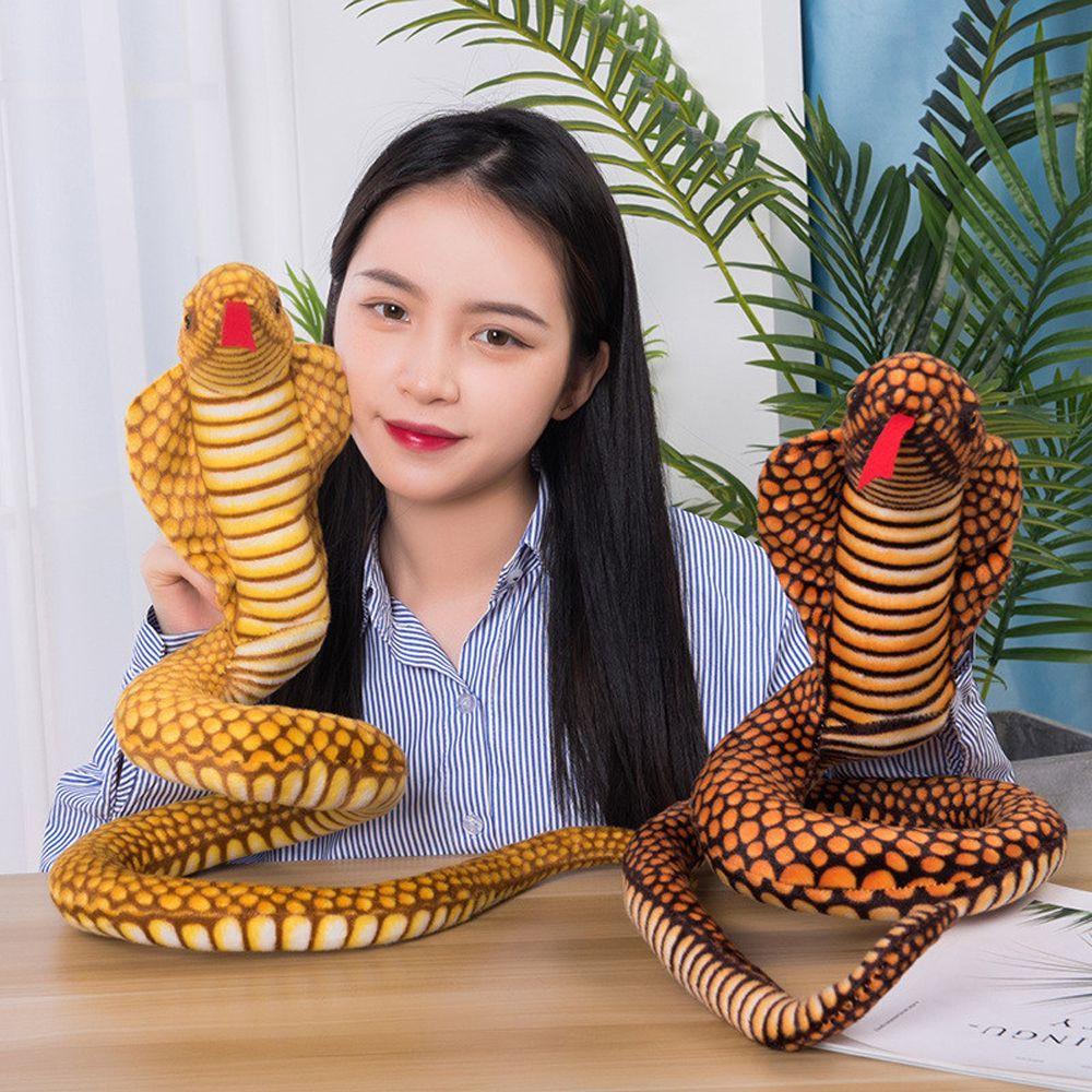 REBUY1 Thú Nhồi Bông Hình Con Rắn Mềm Mại Dễ Thương Trang Trí Nội Thất