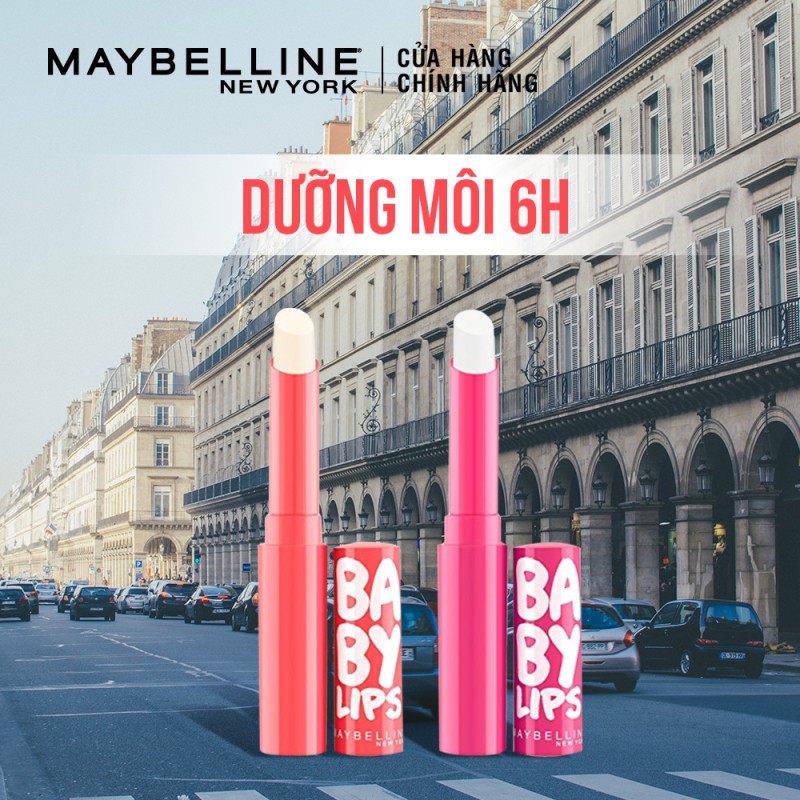 Son dưỡng môi Baby Lips Peach Bloom Maybelline New York chống nắng SPF 16 (có màu) 1.7g