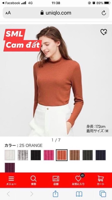 ÁO LEN TĂM CỔ 3 PHÂN UNIQLO CHÍNH HÃNG | BigBuy360 - bigbuy360.vn