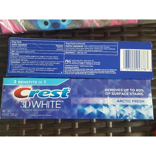 HSD: 3.26.KEM ĐÁNH RĂNG TẨY VẾT BÁM TRÊN RĂNG CREST 3D WHITE ADVANCED TRIPLE WRITENING 147GR TỪ MỸ