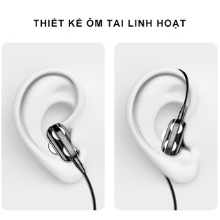 Tai nghe nhét tai có dây có mic giá rẻ SIDOTECH SD9 âm bass kép nghe nhạc EDM Remix chơi gaming esport jack 3.5mm