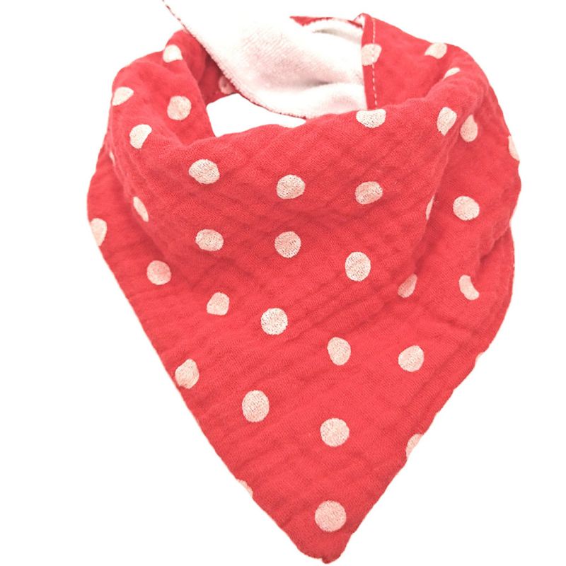 Set 3 Yếm Cotton Hình Tam Giác Có Núm Ti Giả Cho Bé Ngậm Mọc Răng