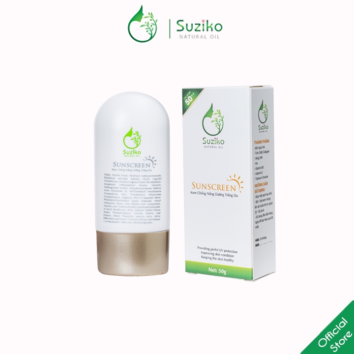 Kem chống nắng dưỡng da dưỡng trắng SUZIKO - Sunscreen| 50g