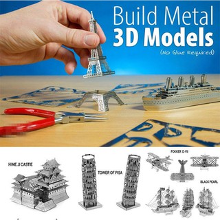 Mô hình tự lắp ráp 3D bằng kim loại với 34 kiểu tùy chọn