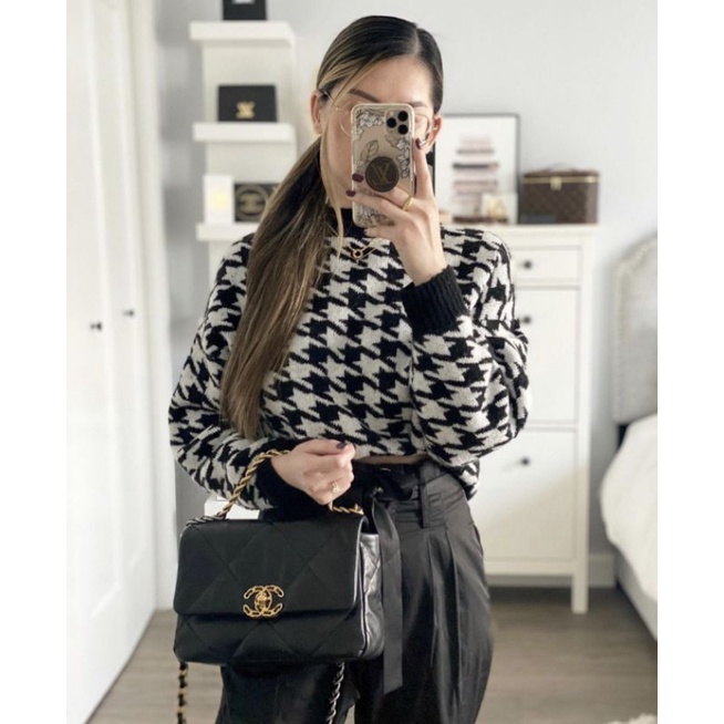 Túi nữ C.N C19 da thật sz26cm mềm mịn xích mix 2 màu phom chuẩn ô trám cân đối fullbox nam châm