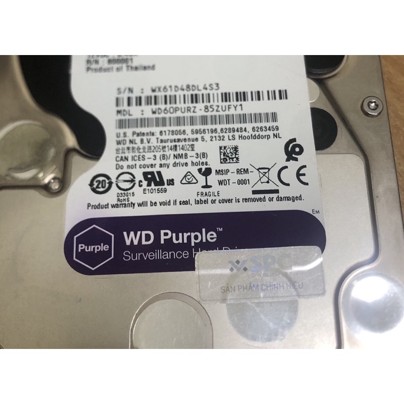 HDD 6TB WD Purple Chuyên Camera | BigBuy360 - bigbuy360.vn