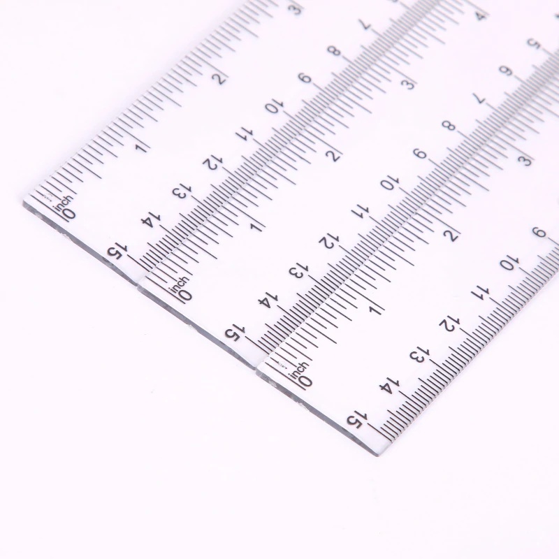 Thước Kẻ Thẳng 15cm 20cm 30cm Bằng Nhựa Trong Suốt Để Bàn Học Sinh / Văn Phòng / Trường Học