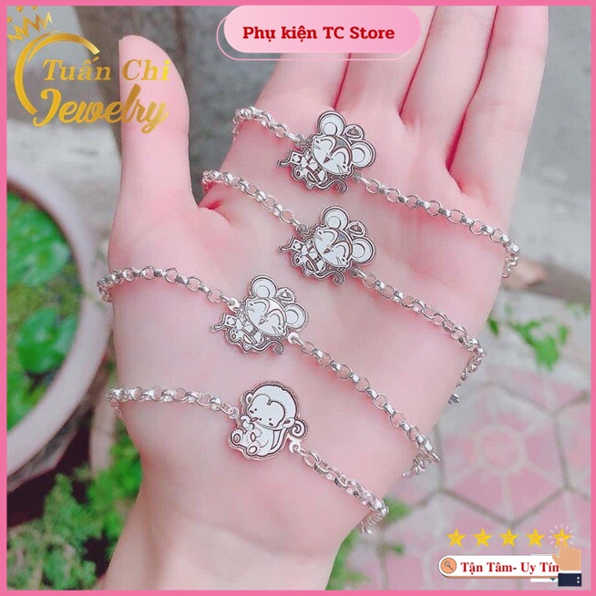 Lắc Tay Trẻ Em BẠC TA Lắc Chân Bạc 12 Con Giáp Cho Bé Theo Yêu Cầu Cực Dễ Thương [Vòng Tay Bé]