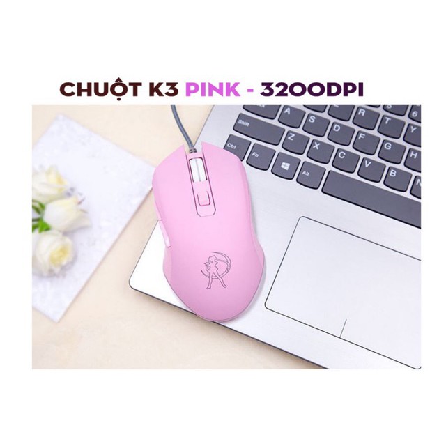 Chuột Gaming HM09 Pink LED RGB - Siêu Phẩm dành cho nữ game thủ ( BH 12 tháng ) | WebRaoVat - webraovat.net.vn