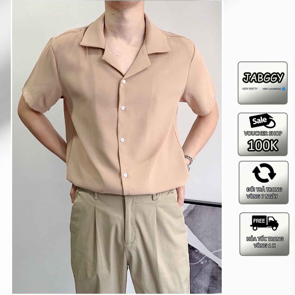 Áo sơ mi cổ vest Turbo nam nữ form rộng vải lụa thương hiệu thời trang JBAGGY
