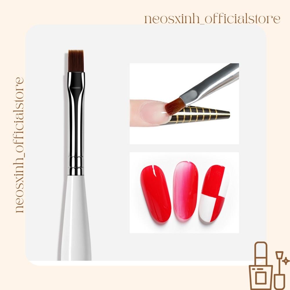 Cọ Vẽ Sơn Móng Tay Màu Trắng- Neosxinh Nails