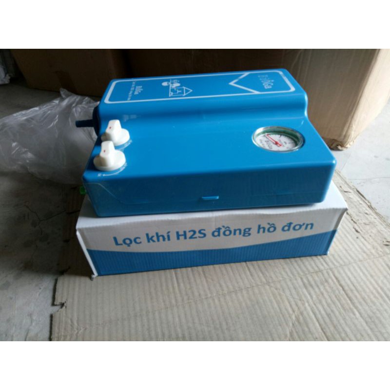 Lọc khí biogas có đồng hồ đo áp suất