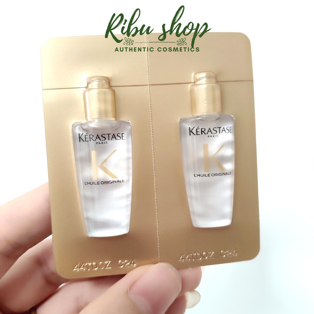 Mẫu thử dầu dưỡng tóc siêu xịn Kerastase Paris Elixir Ultime Hydrating Hair Oil Serum 2 gói x 2ml - Ribu shop