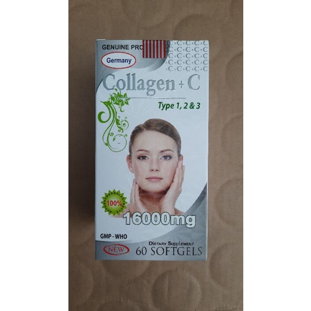 Viên uống đẹp da, Viên uống Collagen + C chống lão hóa, nám sạm da - Hộp 60 viên chuẩn GMP