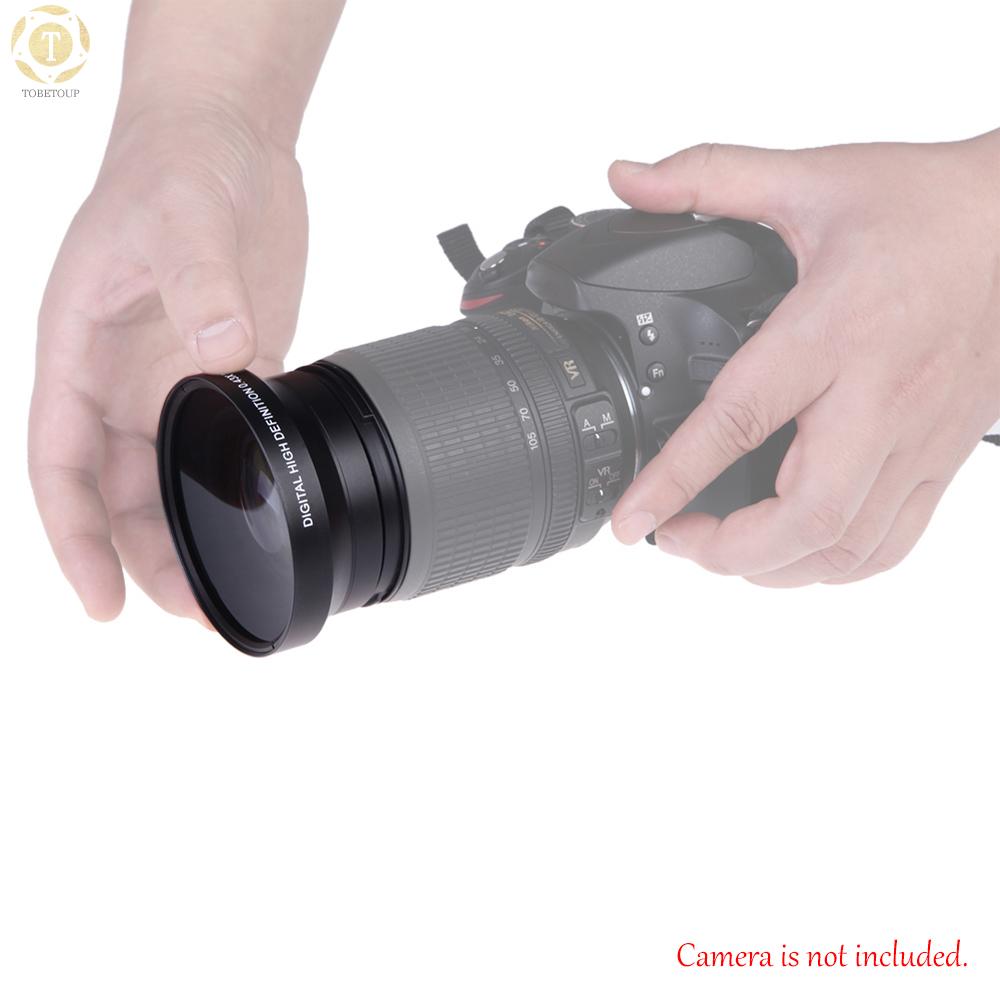 Ống kính góc siêu rộng 0.43× độ phân giải cao cho 67mm Canon Rebel T5i T4i T3i 18-135mm 17-85mm / Nikon 18-105 70-300VR