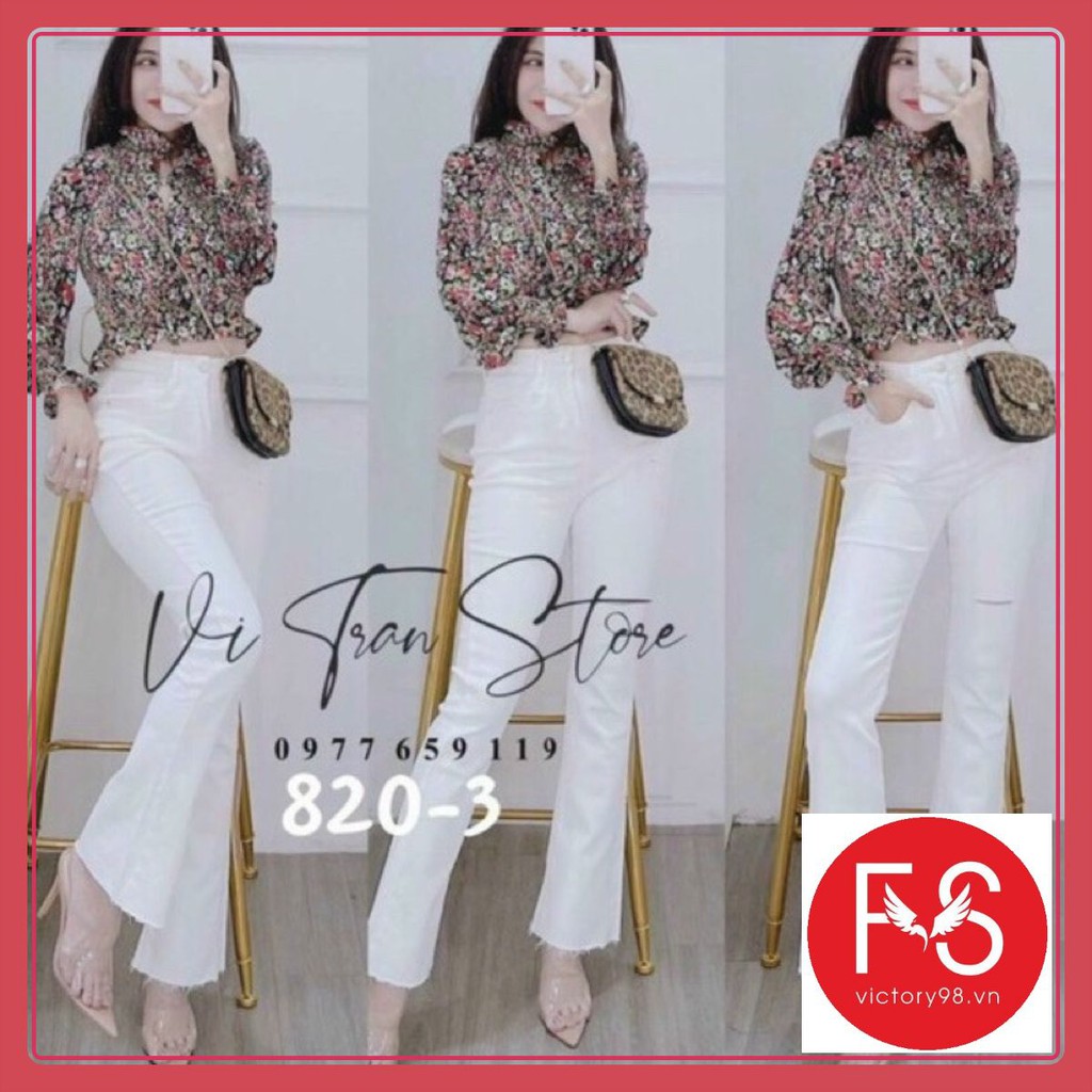 Áo voan hoa cổ bèo nhí thiết kế thun nhún thân áo bánh bèo siêu xinh Freesize < 53kg mặc xinh ạ | BigBuy360 - bigbuy360.vn