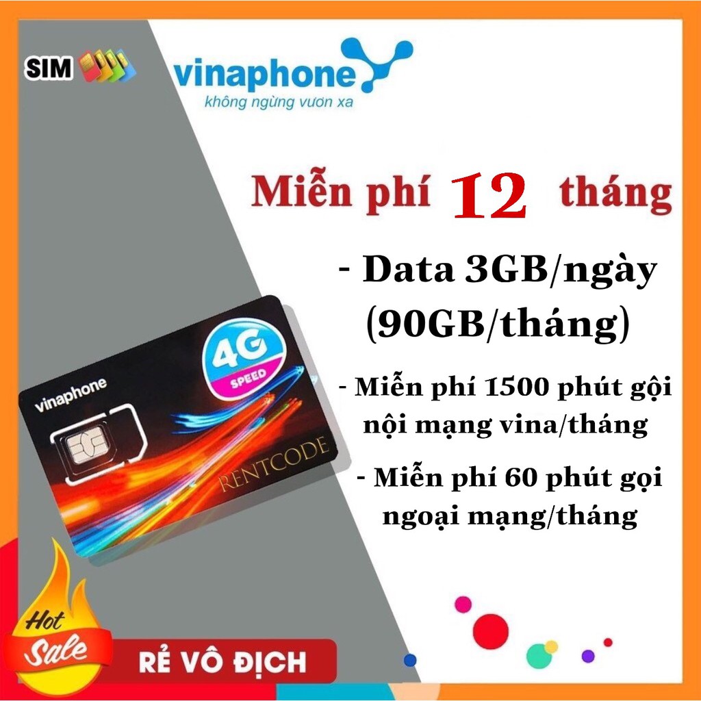 Sim 4G Vinaphone VD149,Bundle Club ( Miễn phí 12 tháng không cần nạp tiền)