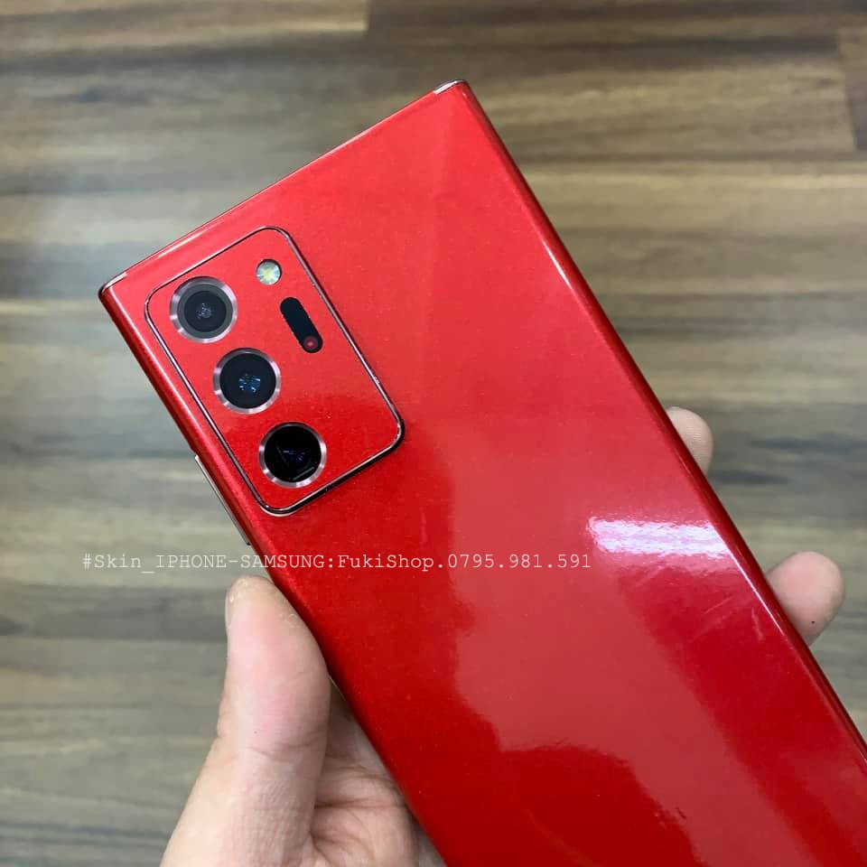 Tấm Dán Skin FULL Viền Đỏ Bóng Note8 Note9 Note10 Note10+ Note10Lite ZFlip S20 S20Ultra S20+ S10 A70